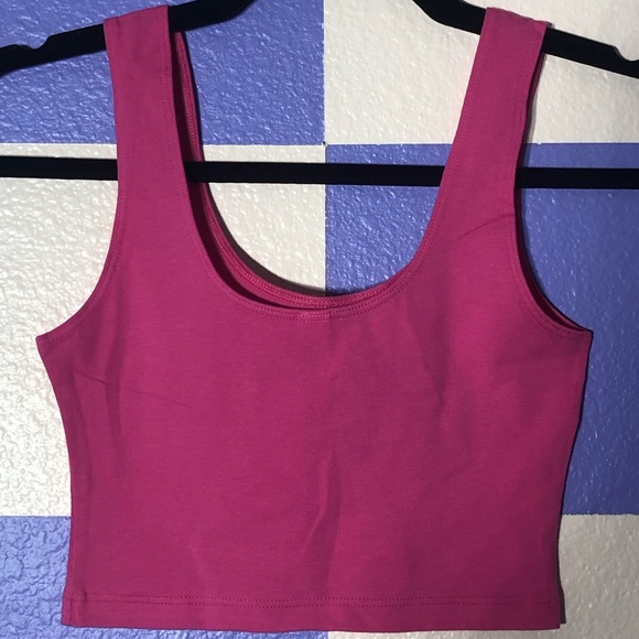 NWOT American Apparel Barbie Pink Crop Top Tank - Size XS BUNDLE FOR DISC - Picture 3 of 5